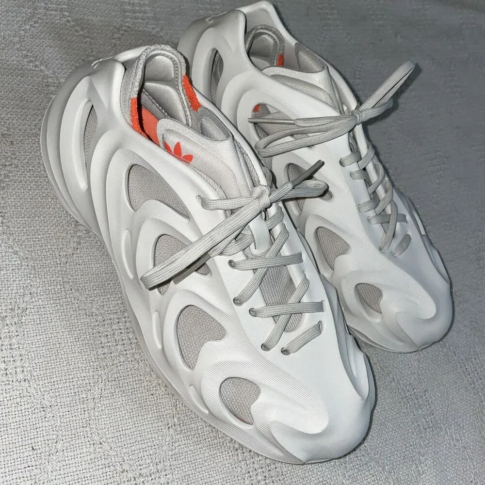 Adidas Adifoam Men’s Athletic Shoes Size 8 M White Cut Outs Athleisure NWOB